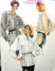 9811 VOGUE LOOSE SHAPED TUCKS OR NOT  SHIRT PATTERN 8